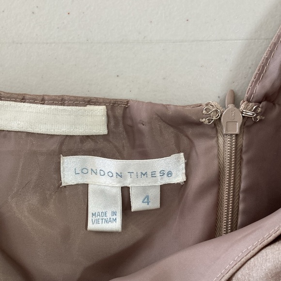 London Times, One Shoulder, Champaign and black, Size 4 Dress - Picture 10 of 11